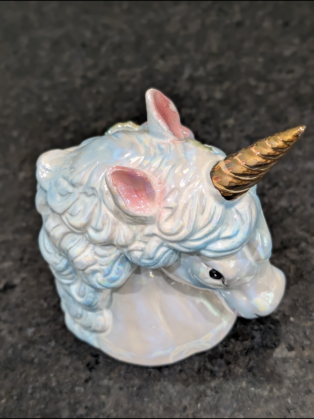 Vintage Ceramic Unicorn Head Decor - Picture 4 of 6